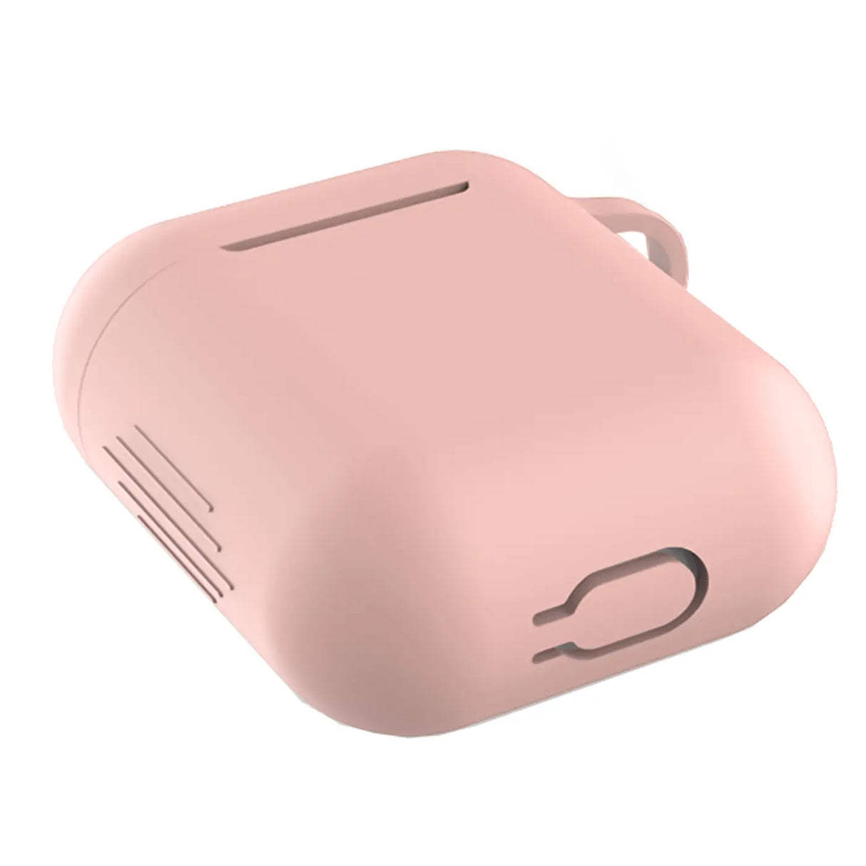 Silikon Schutzhülle für AirPods 1 / 2 mit Soft-Touch Oberfläche, Karabiner und LED-Sichtfenster - ideal für Alltag, Sport und Reisen