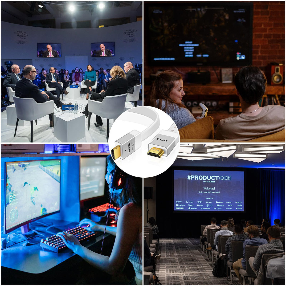 HDMI Flach Kabel - HD-Flat-100B - 15M - Weiss