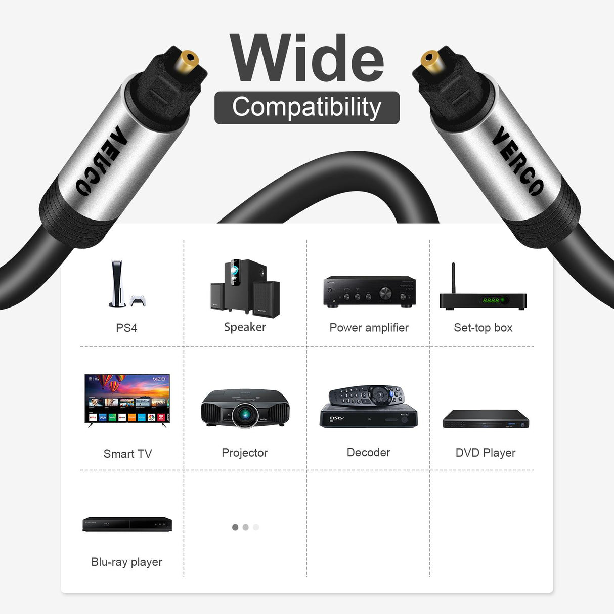 Toslink Kabel PVC - TLK-55W - 0.5M - Schwarz