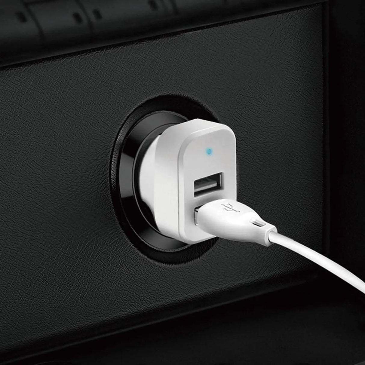 Dudao KFZ Ladegerät R7 Weiß mit abnehmbarem 3in1 Ladekabel