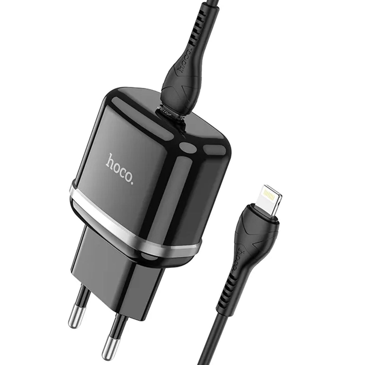 Netz-Ladegerät Hoco - N24 Lightning - Schwarz