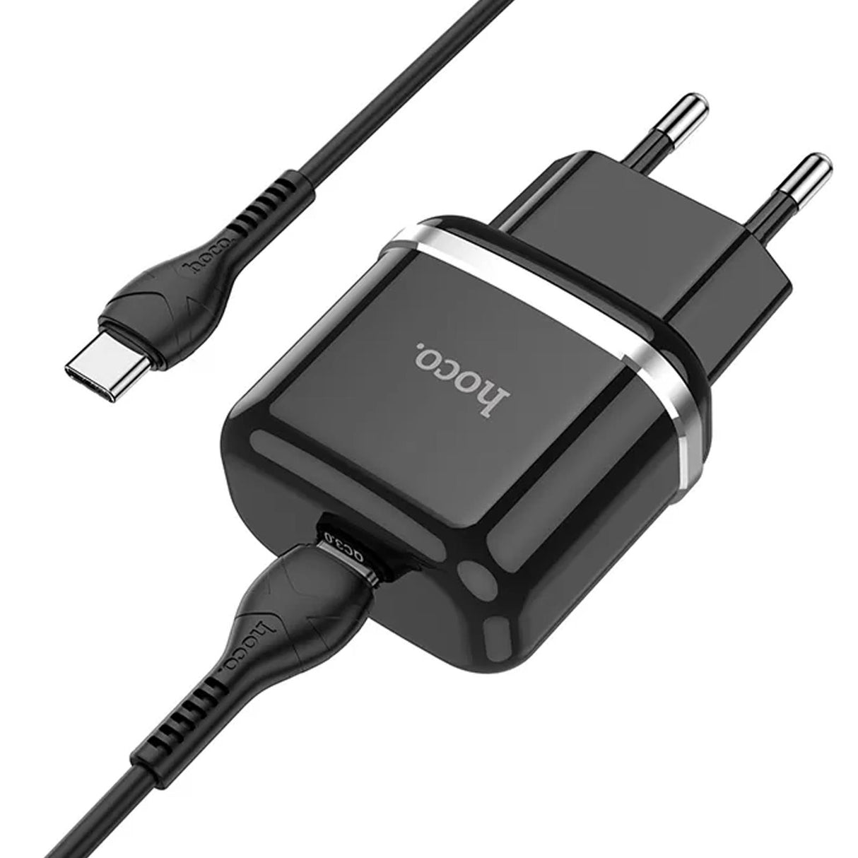 Netz-Ladegerät Hoco - N24 Typ C - Schwarz