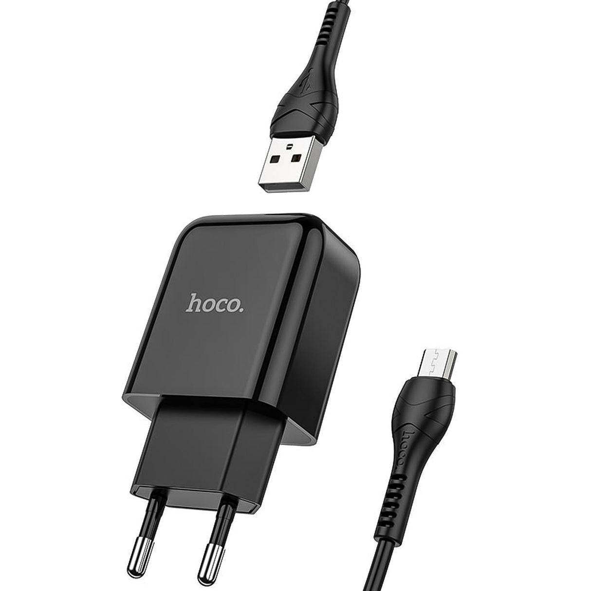 Netz-Ladegerät Hoco - N2 microUSB - Schwarz