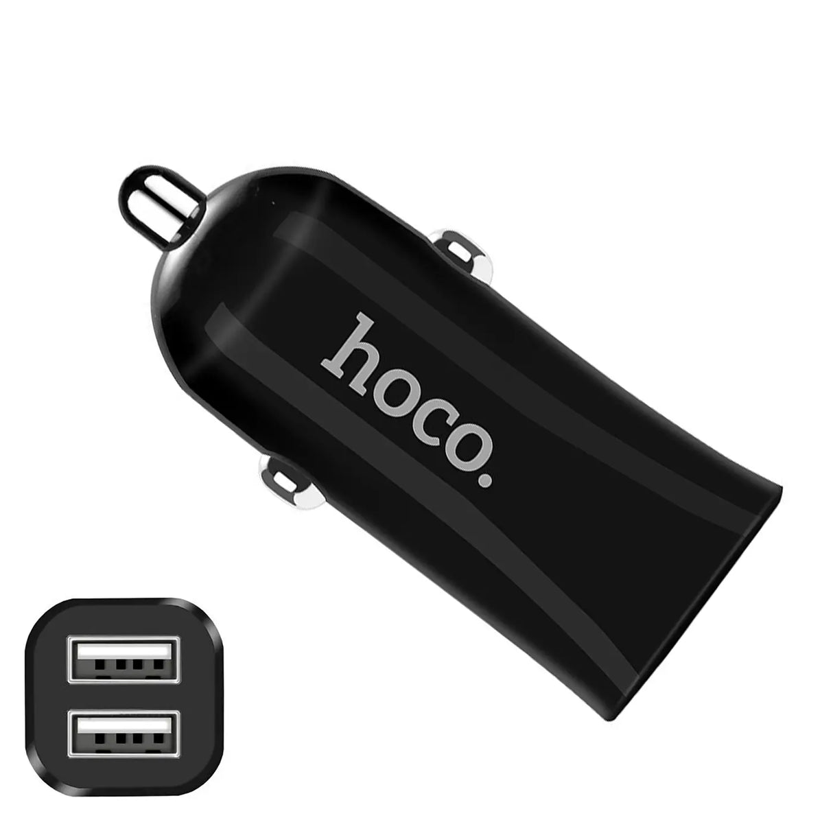 KFZ Ladegerät mit 2x USB 5V / 2,4A in Schwarz