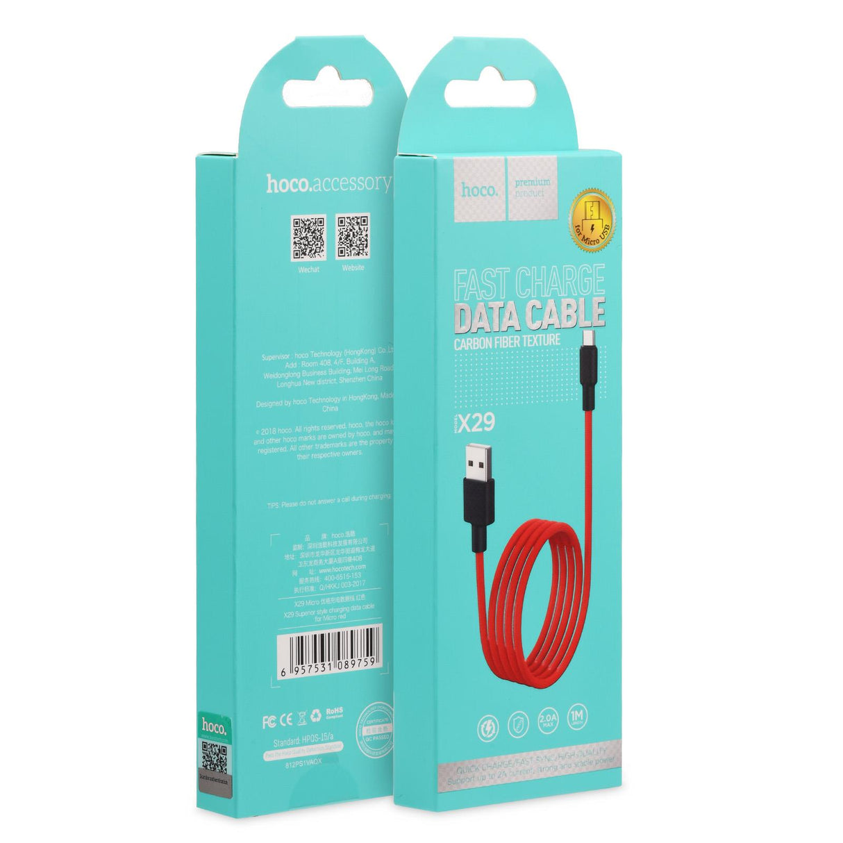 Hoco USB Kabel - X29 microUSB - 1M