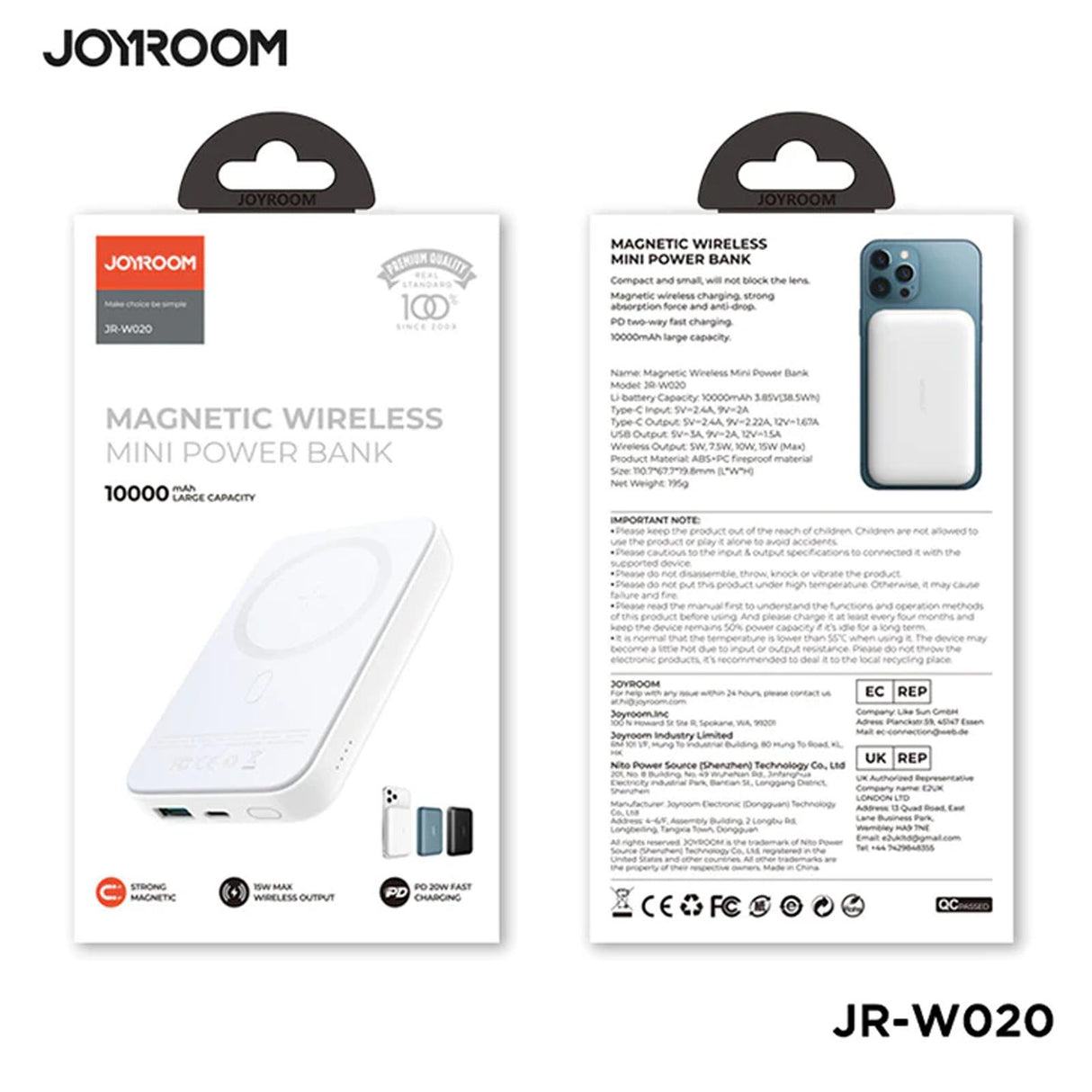 Powerbank - Joyroom - MagSafe JR-W020 - 10000 mAh