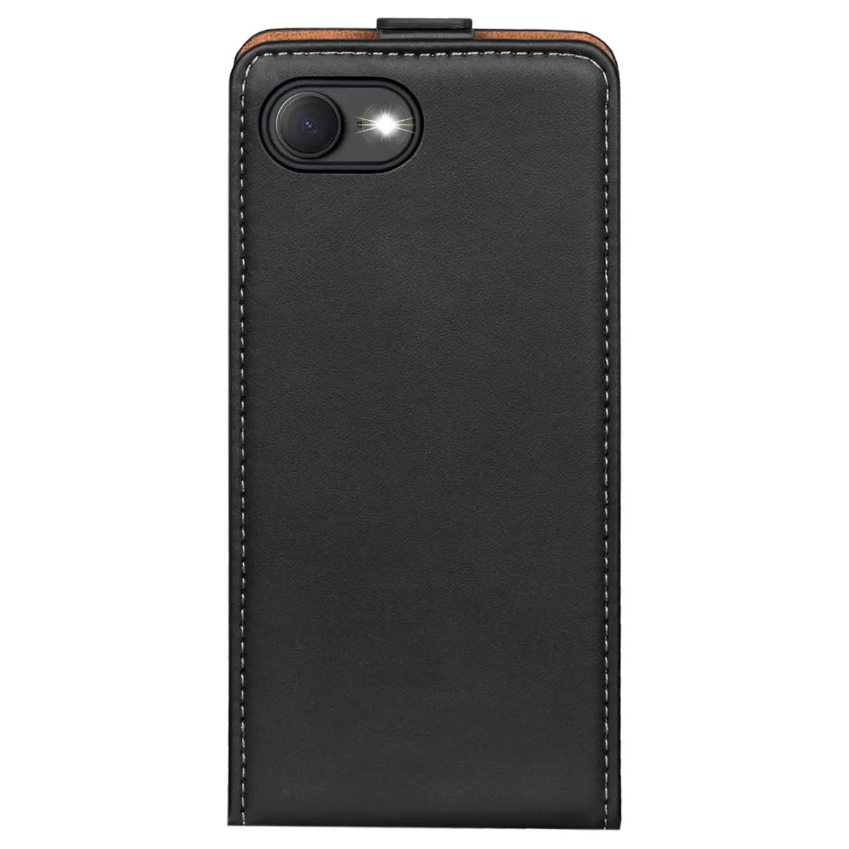 Apple iPhone 16e Flip Klapphülle in Schwarz mit Kartenfächern