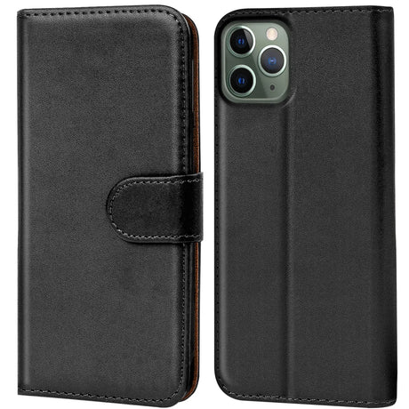 iPhone 11 Pro Klapphülle in Schwarz mit Kartenfächern und Schutz