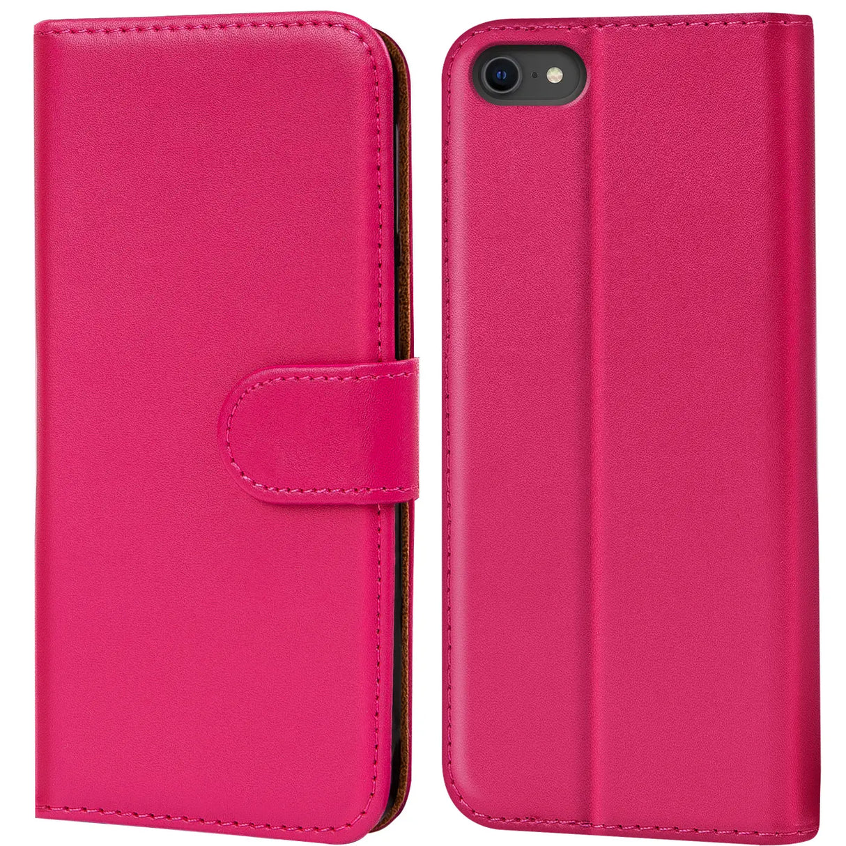 iPhone 7 / 8 / SE 2 / SE 3 Klapphülle in Pink mit Kartenfächern und Schutz
