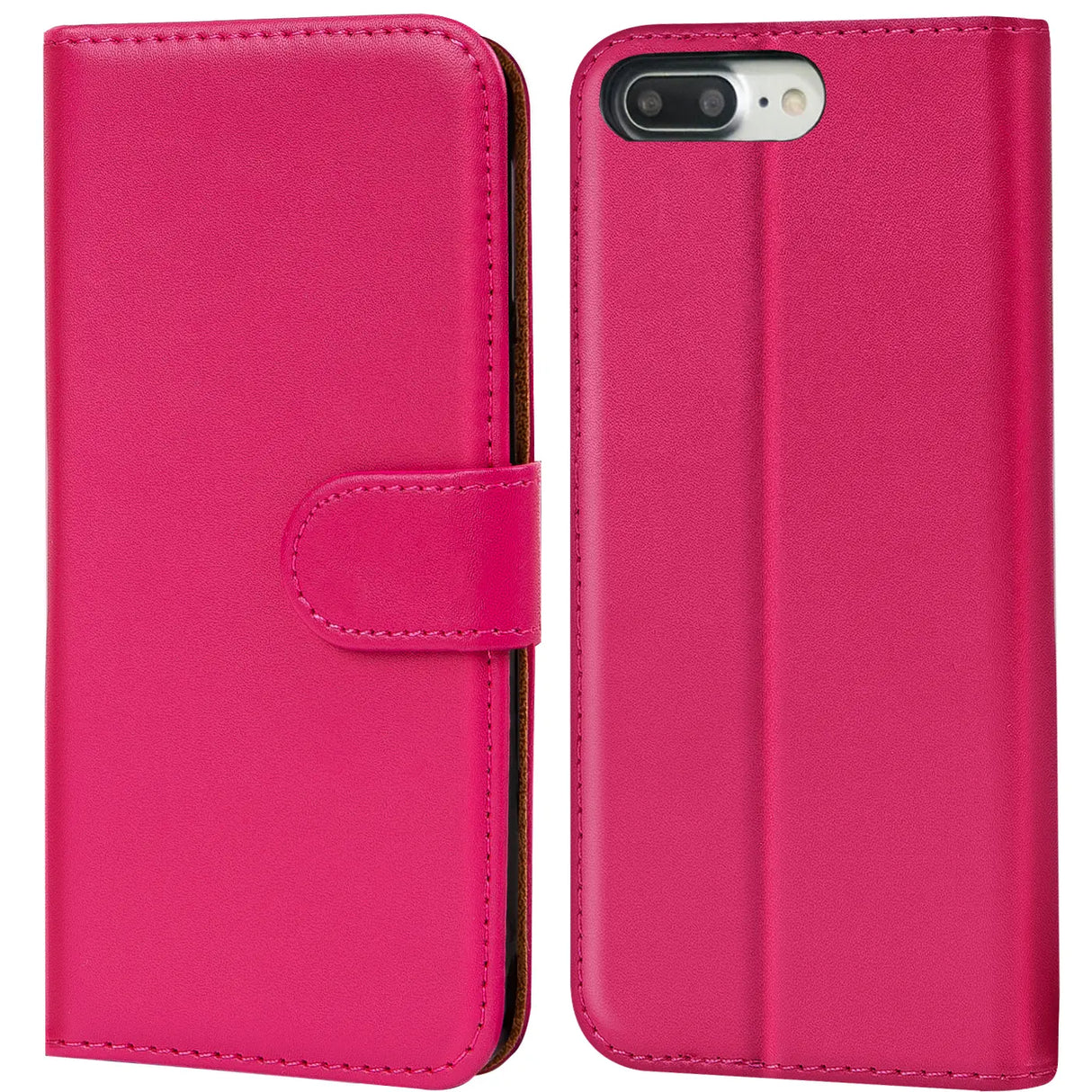 iPhone 7 Plus / 8 Plus Klapphülle in Pink mit Kartenfächern und Schutz