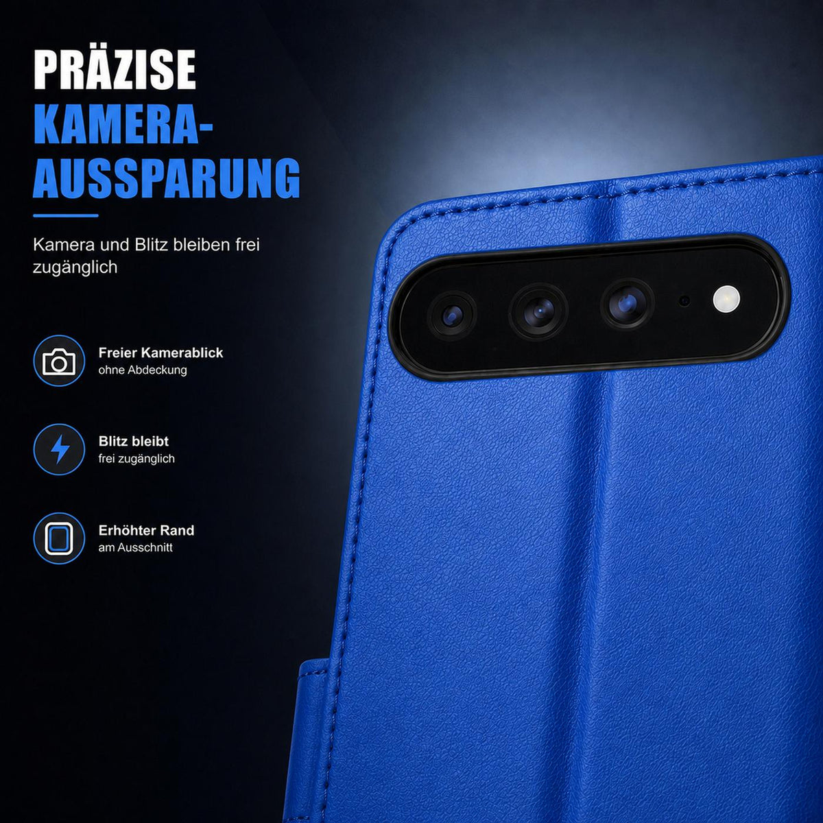 Google Pixel 11 / 11 Pro - Klapphülle mit Kartenfächern Blau