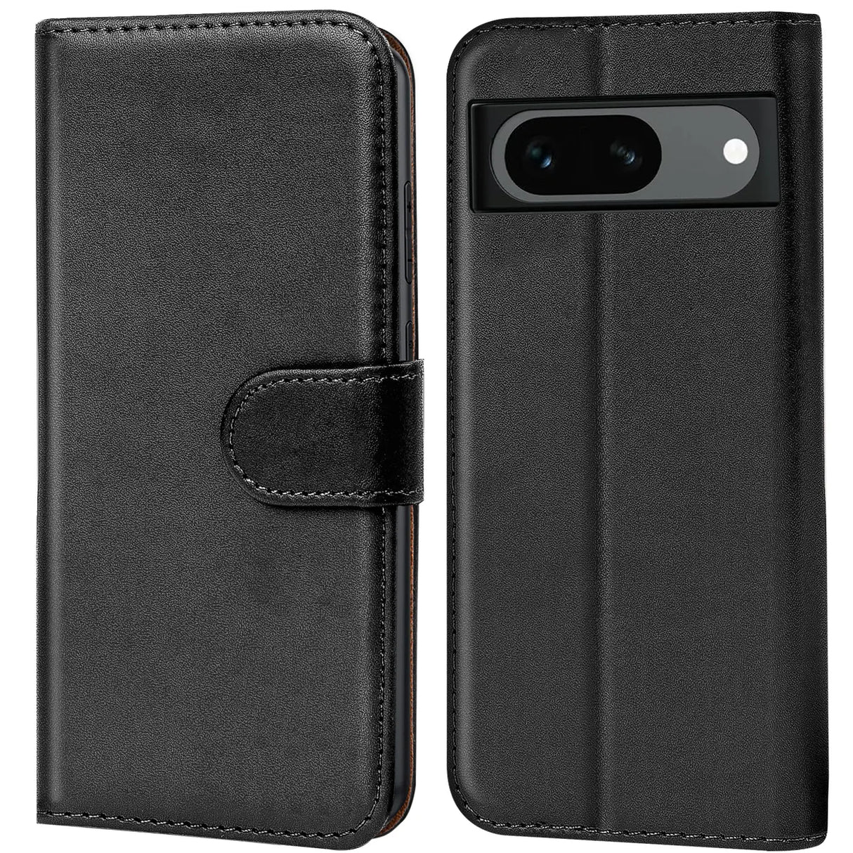 Goolge Pixel 8a Klapphülle in Schwarz mit Kartenfächern und Schutz