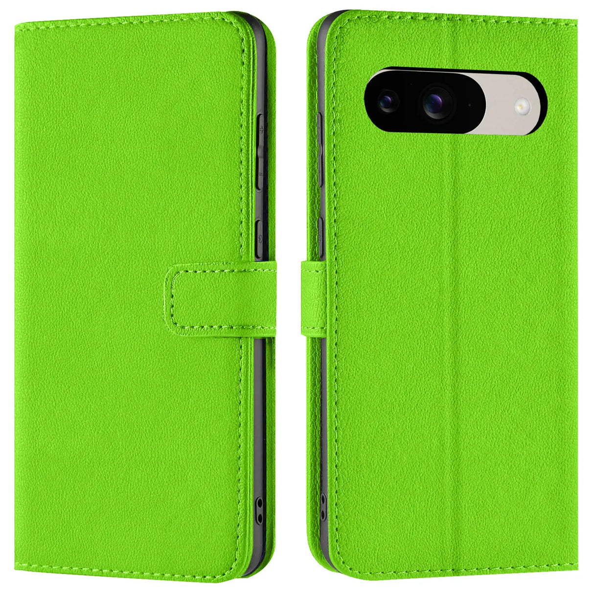 Google Pixel 9 Klapphülle in Grün mit Kartenfächern und Schutz