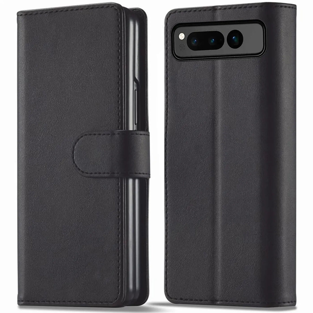 Google Pixel Fold Klapphülle in Schwarz mit Kartenfächern und Schutz