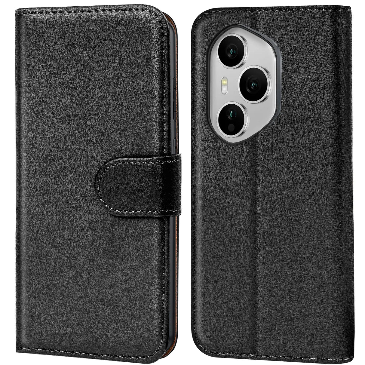 Honor 400 Pro Klapphülle in Schwarz mit Kartenfächern und Schutz