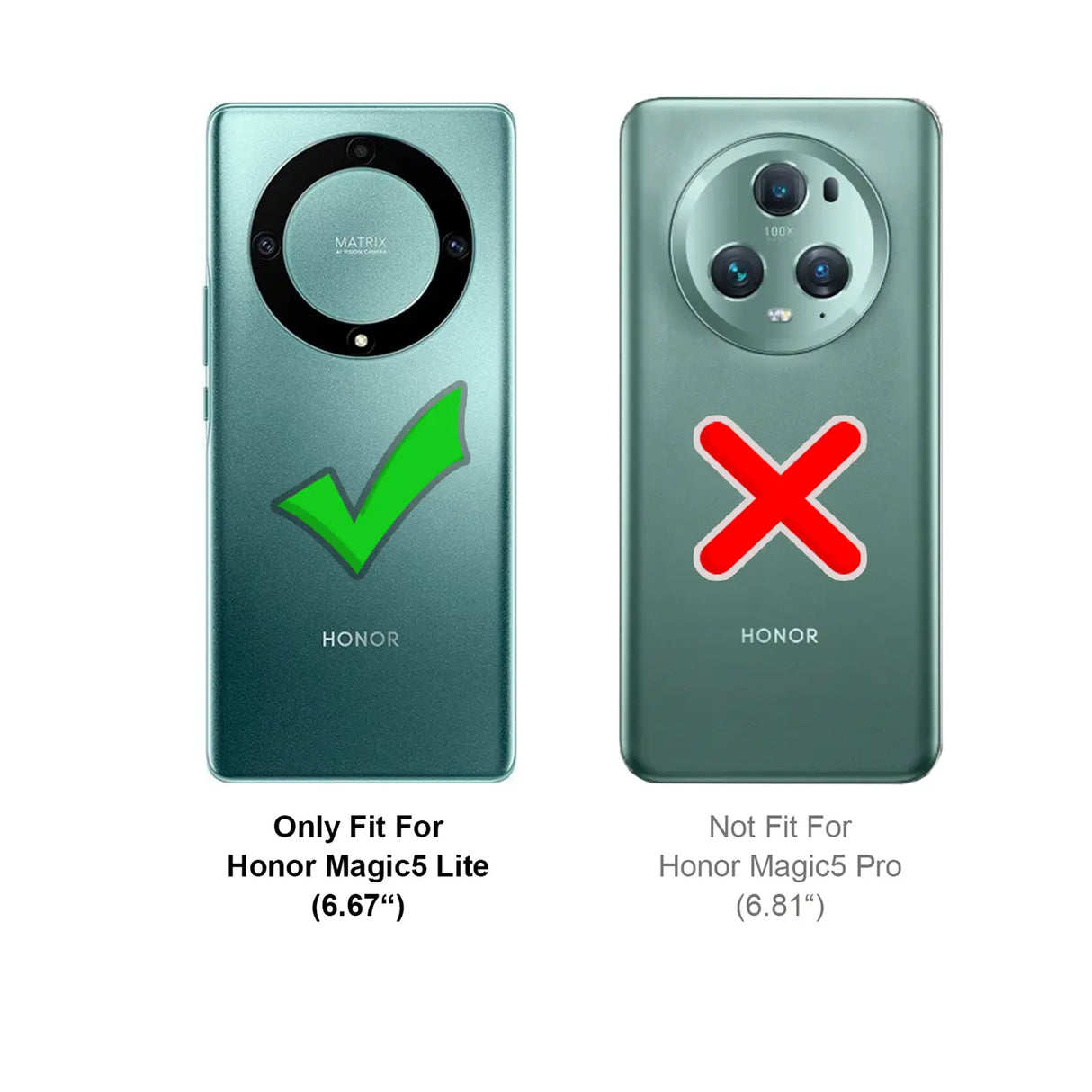 Honor Magic5 Lite Klapphülle in Schwarz mit Kartenfächern und Schutz