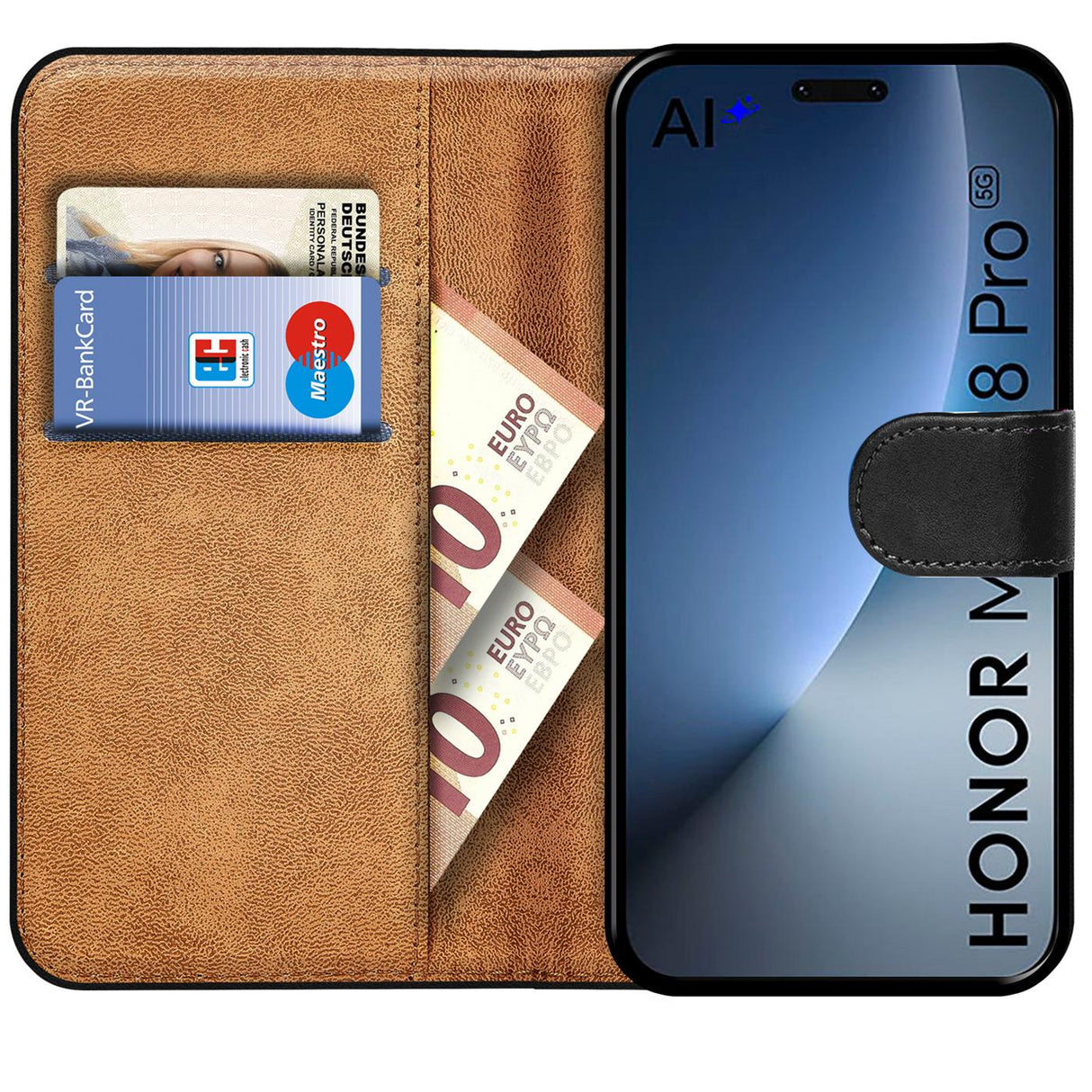 Honor Magic 8 Pro - Klapphülle mit Kartenfächern