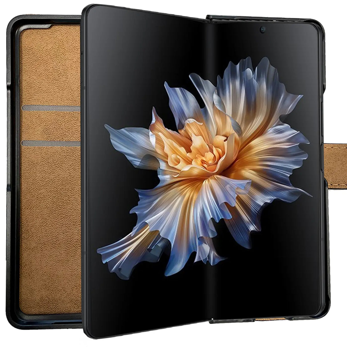 Honor Magic V3 Klapphülle in Schwarz mit Kartenfächern und Schutz