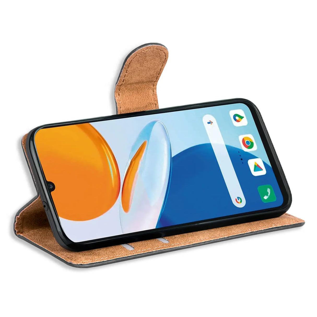 Honor X7 Klapphülle in Schwarz mit Kartenfächern und Schutz