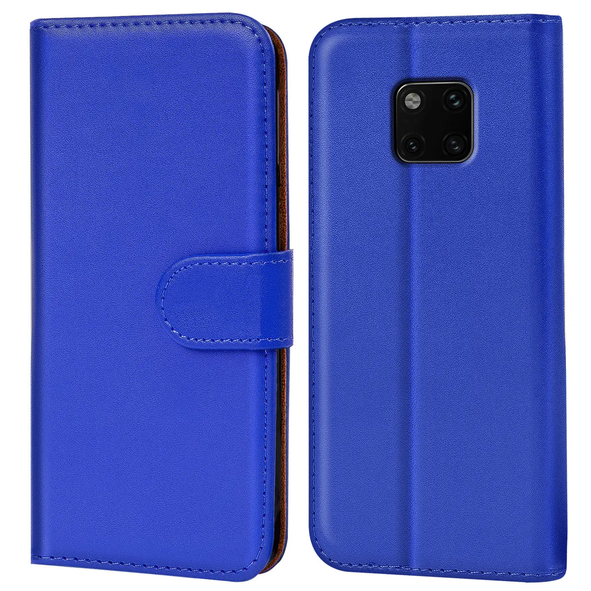 Huawei Mate 20 Pro Klapphülle in Blau mit Kartenfächern und Schutz