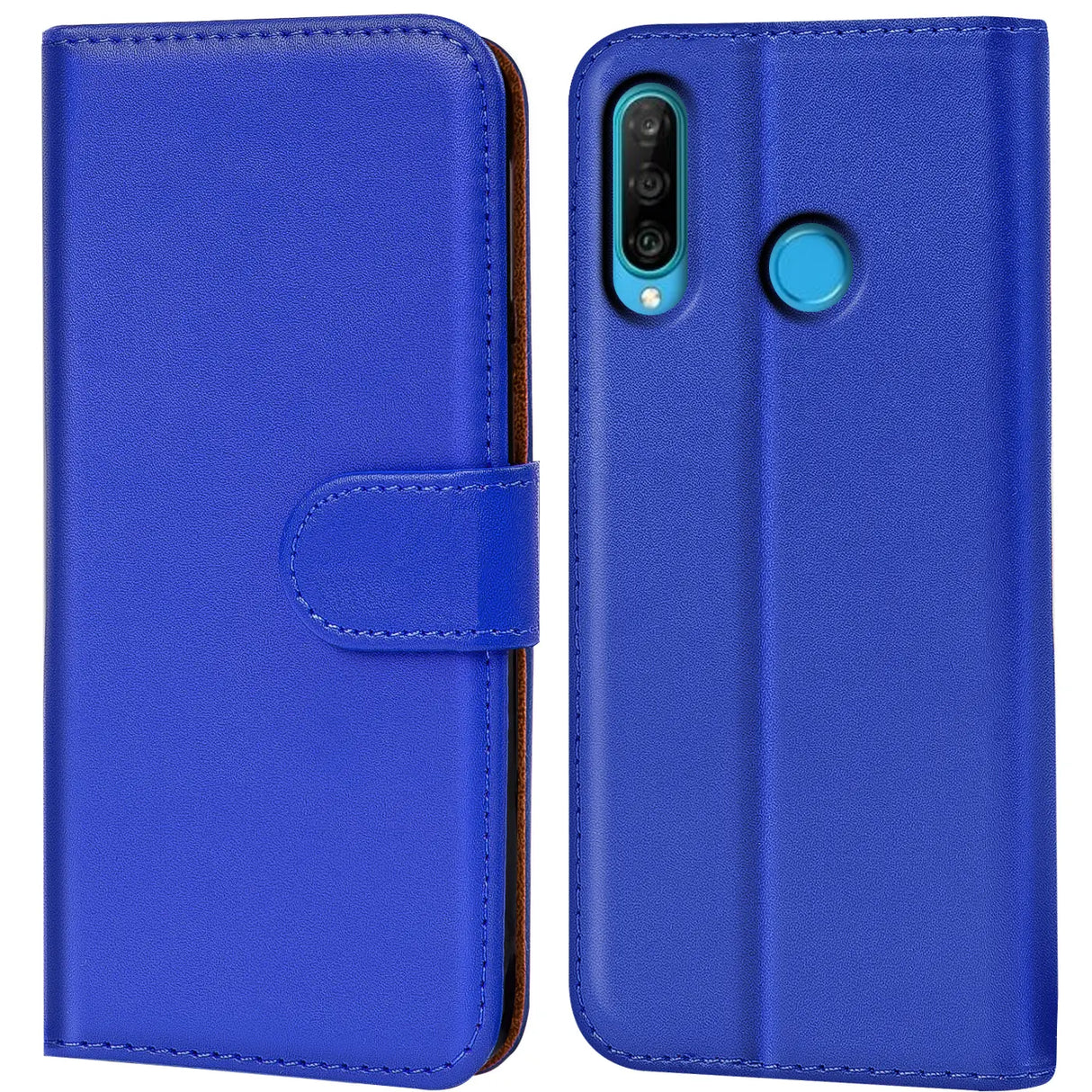 Huawei P30 Lite Klapphülle in Blau mit Kartenfächern und Schutz