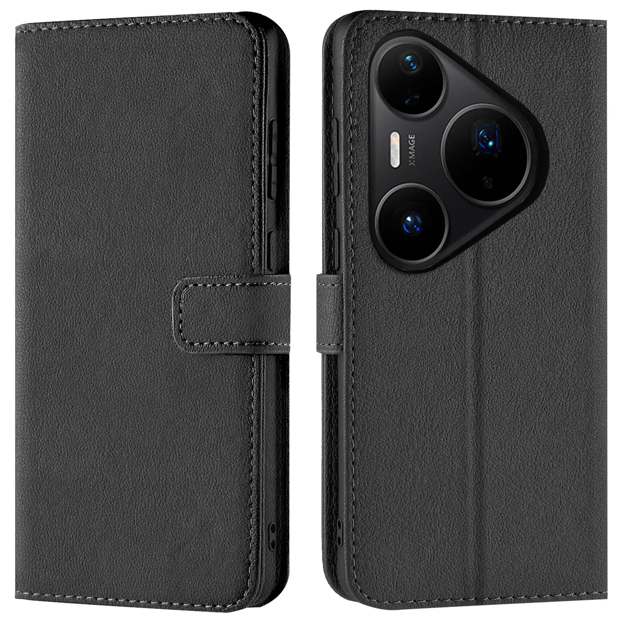 Huawei Pura 80 Pro Klapphülle in Schwarz mit Kartenfächern und Schutz