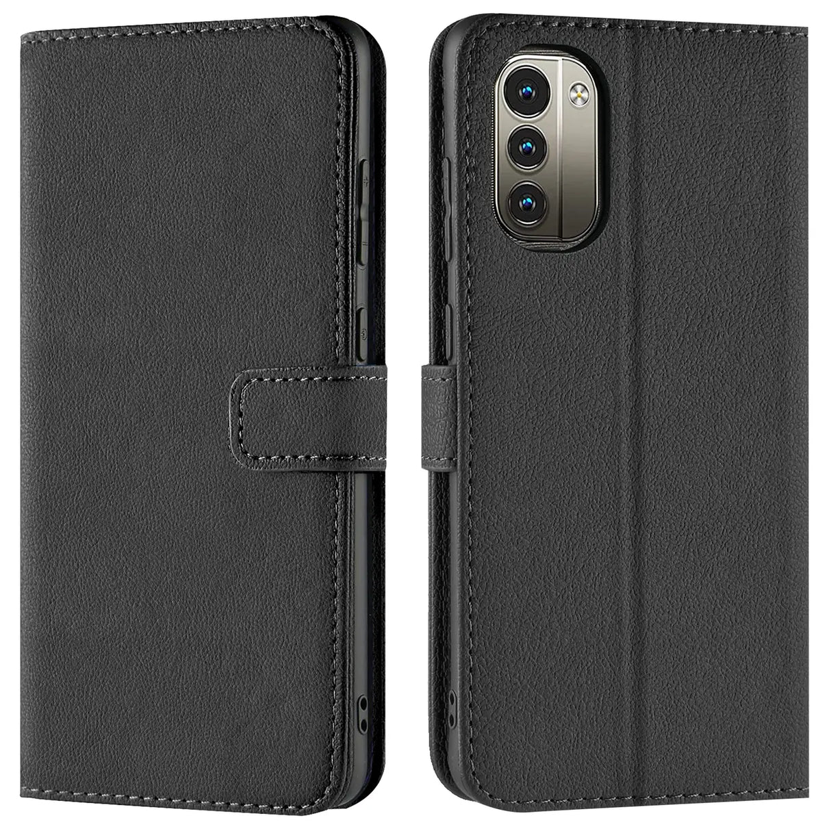 Nokia G11 / G21 Klapphülle in Schwarz mit Kartenfächern und Schutz