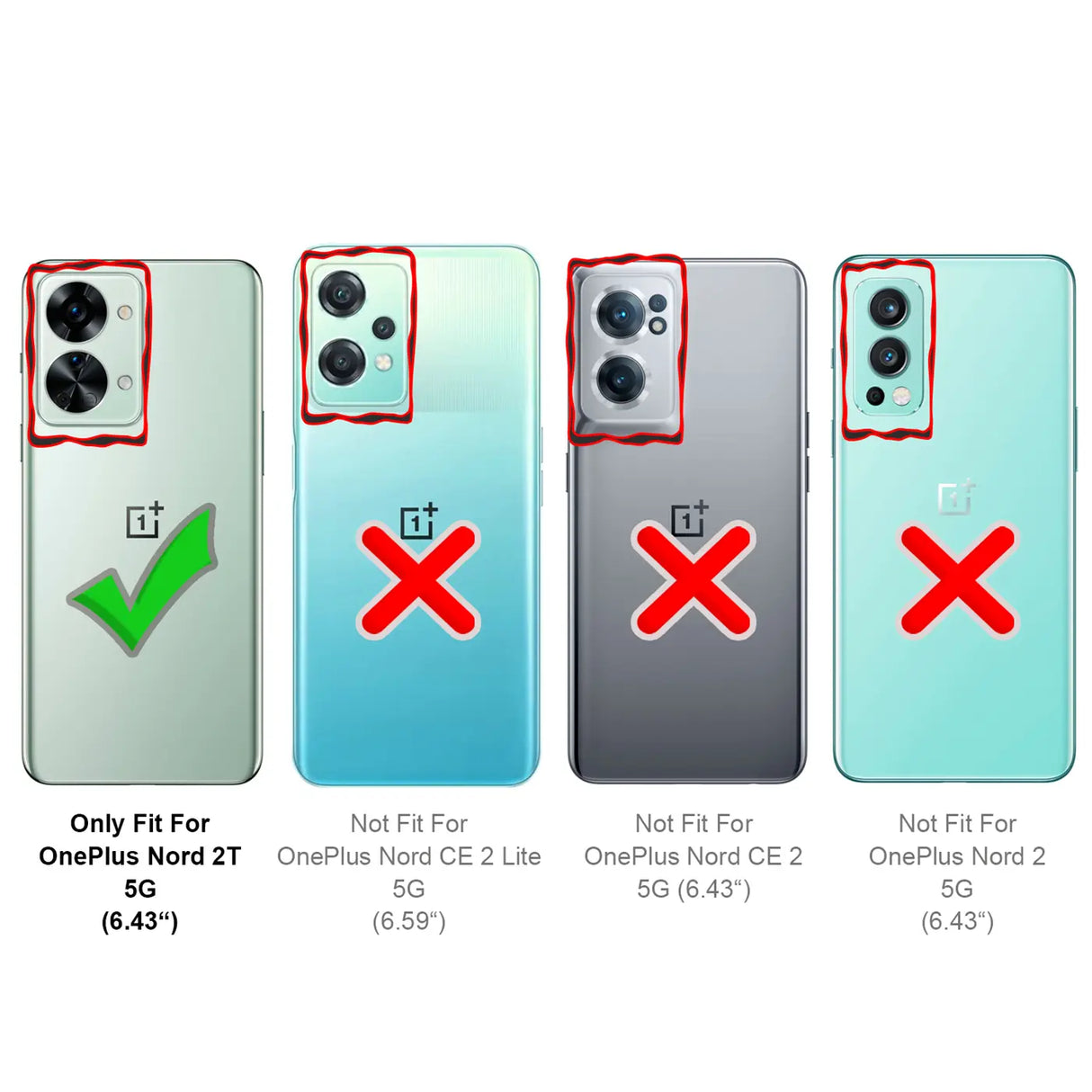 OnePlus Nord 2T 5G Klapphülle in Schwarz mit Kartenfächern und Schutz