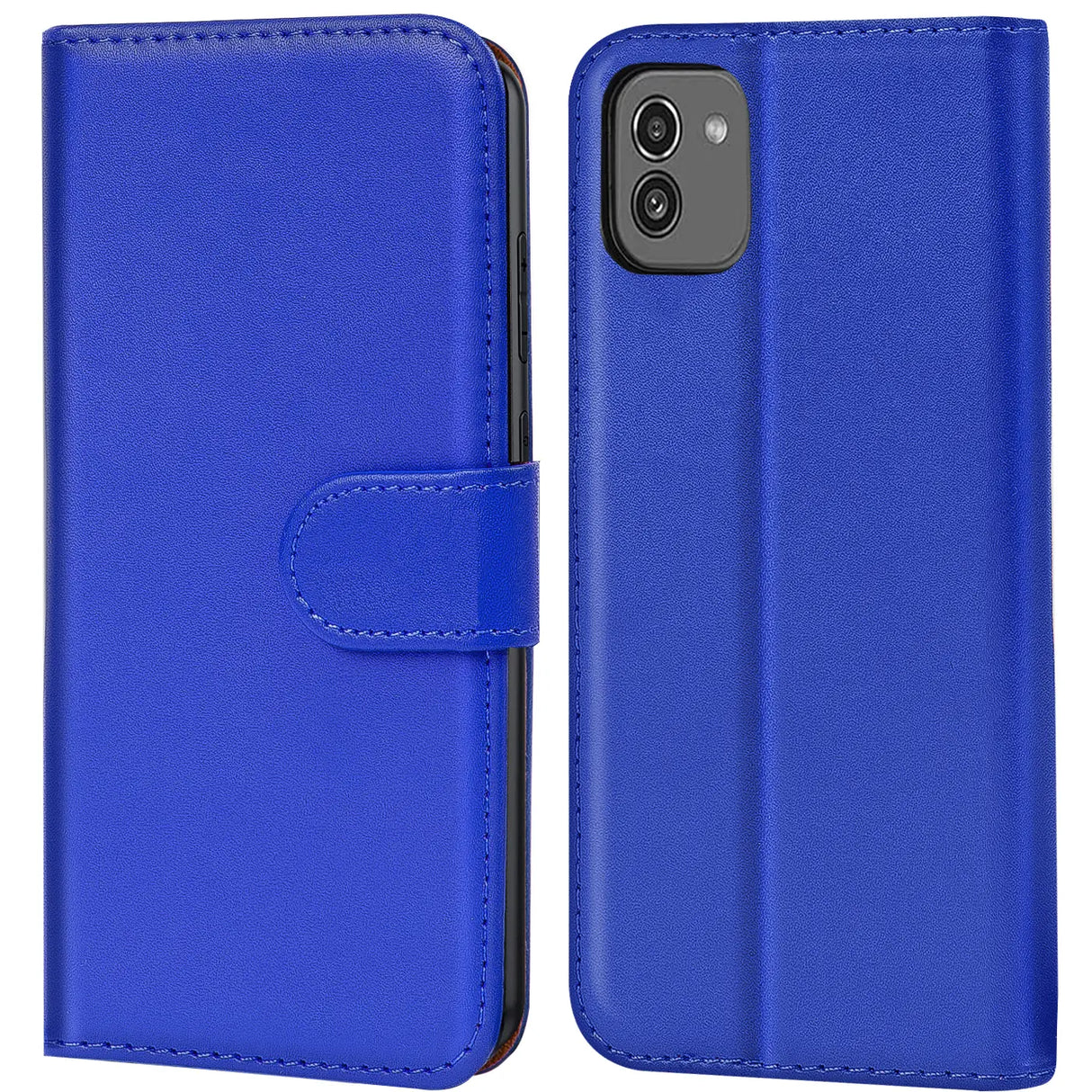 Samsung Galaxy A03 Klapphülle in Blau mit Kartenfächern und Schutz