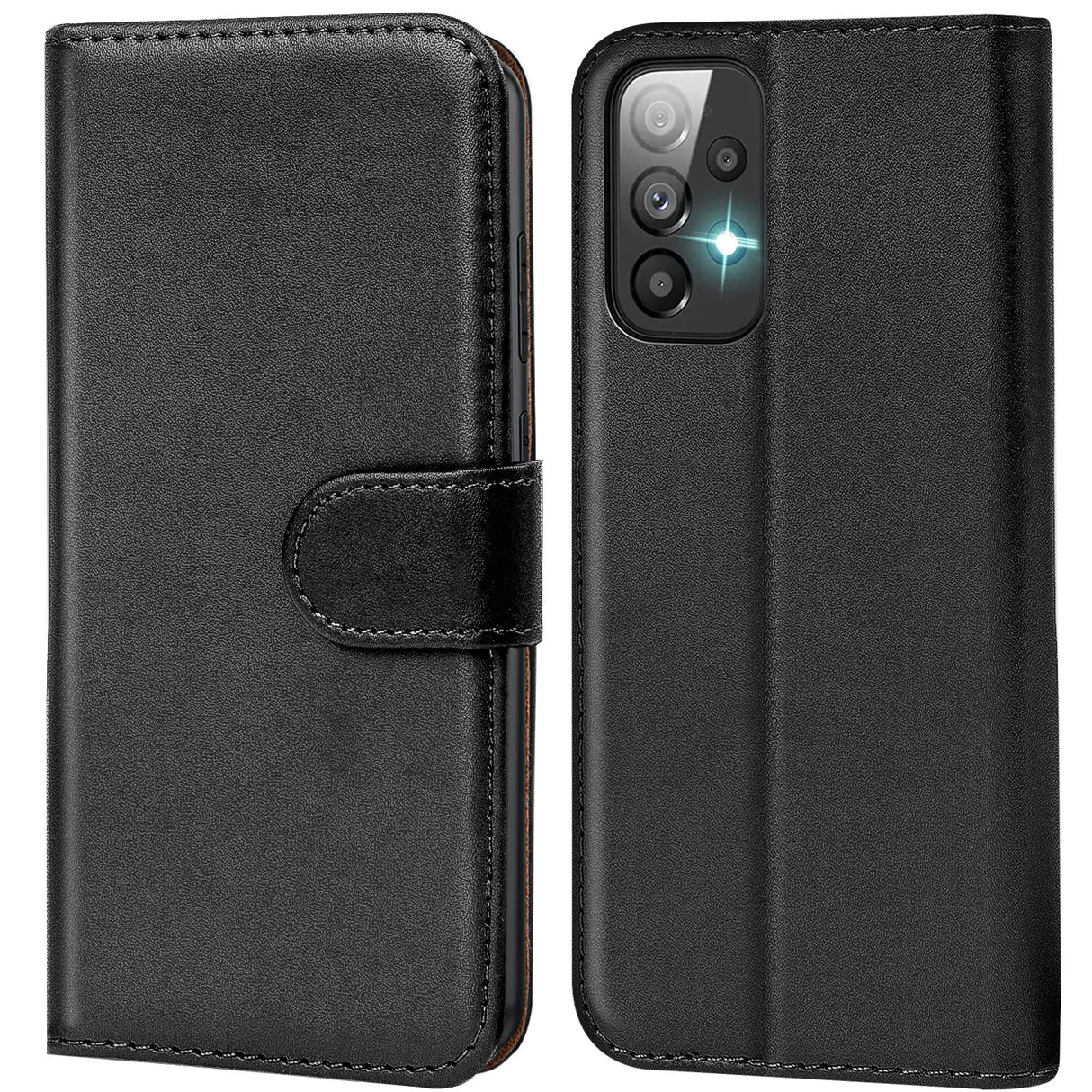 Samsung Galaxy A23 5G Klapphülle in Schwarz mit Kartenfächern und Schutz