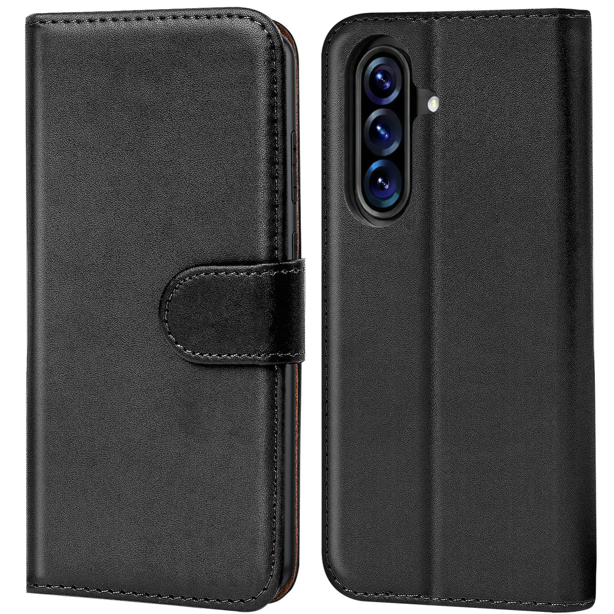 Samsung Galaxy A57 5G Klapphülle in Schwarz mit Kartenfächern und Schutz