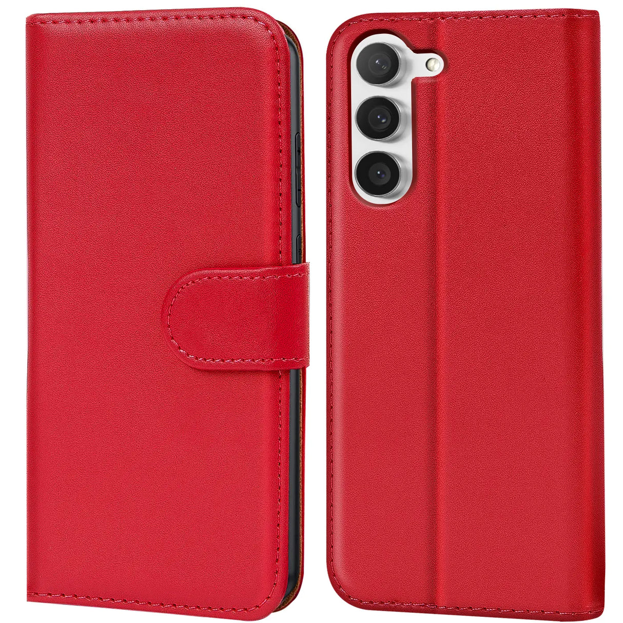 Samsung Galaxy S23 Plus Klapphülle in Rot mit Kartenfächern und Schutz