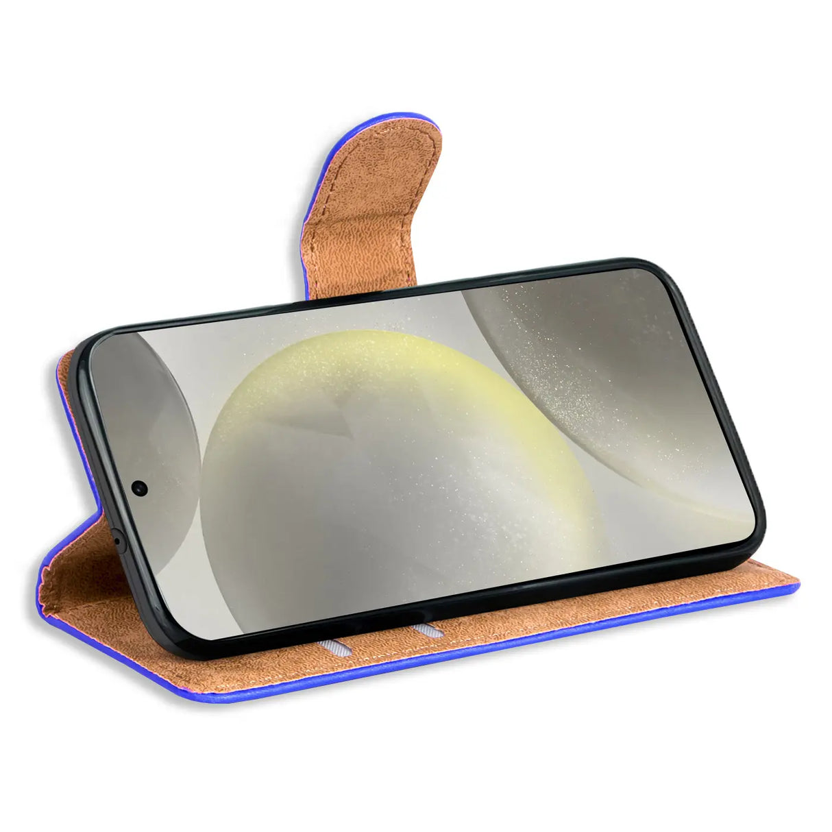 Samsung Galaxy S24 FE Klapphülle in Blau mit Kartenfächern und Schutz