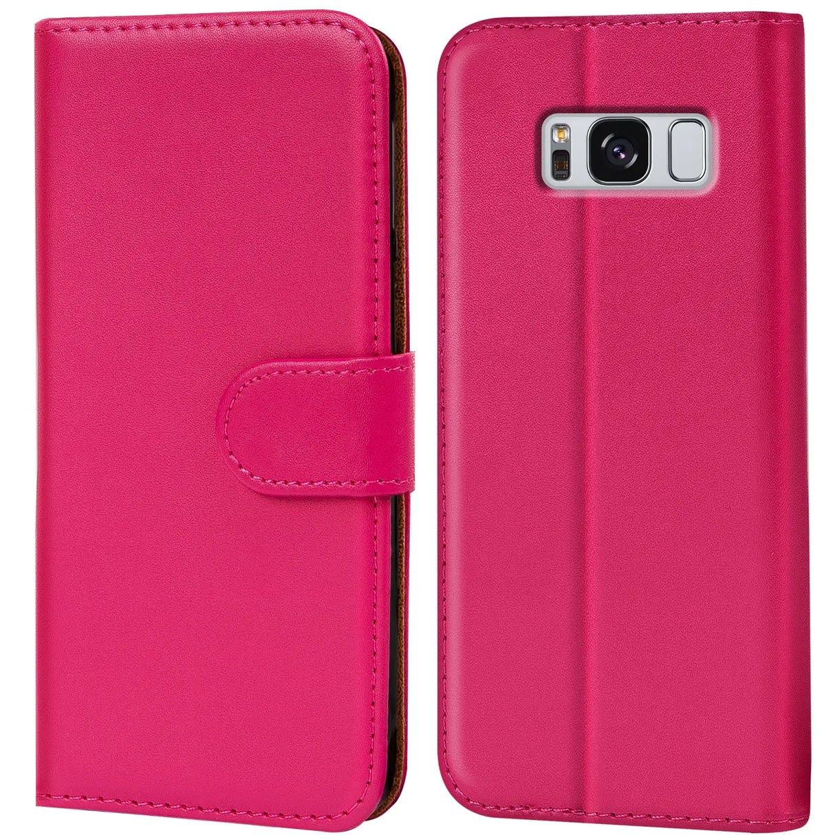 Samsung Galaxy S8 Klapphülle in Pink mit Kartenfächern und Schutz