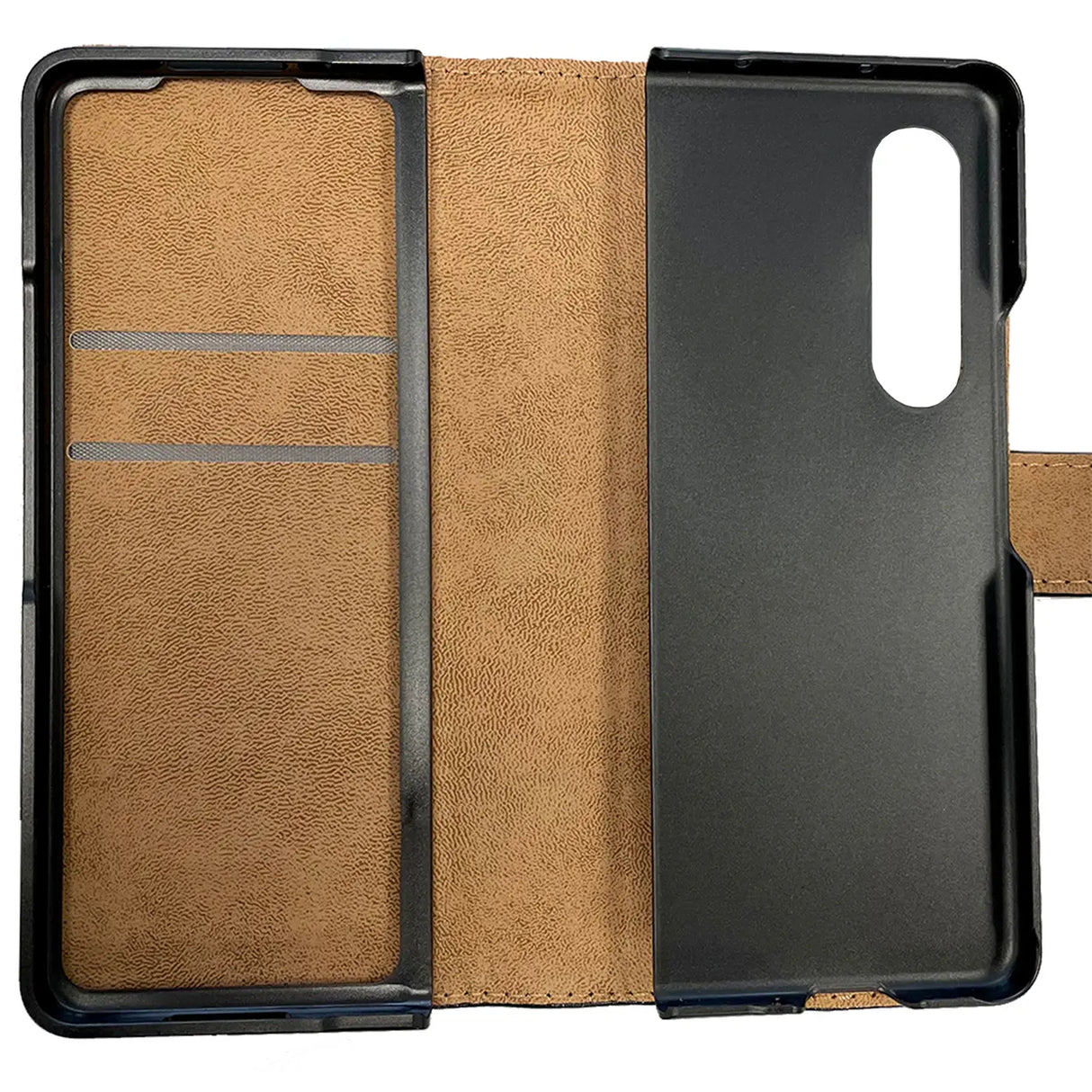 Samsung Galaxy Z FOLD 5 Klapphülle in Schwarz mit Kartenfächern und Schutz