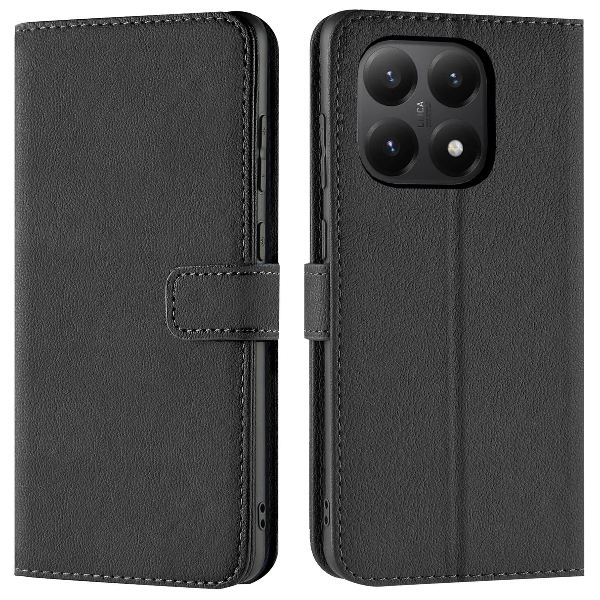 Xiaomi 15T Klapphülle in Schwarz mit Kartenfächern und Schutz