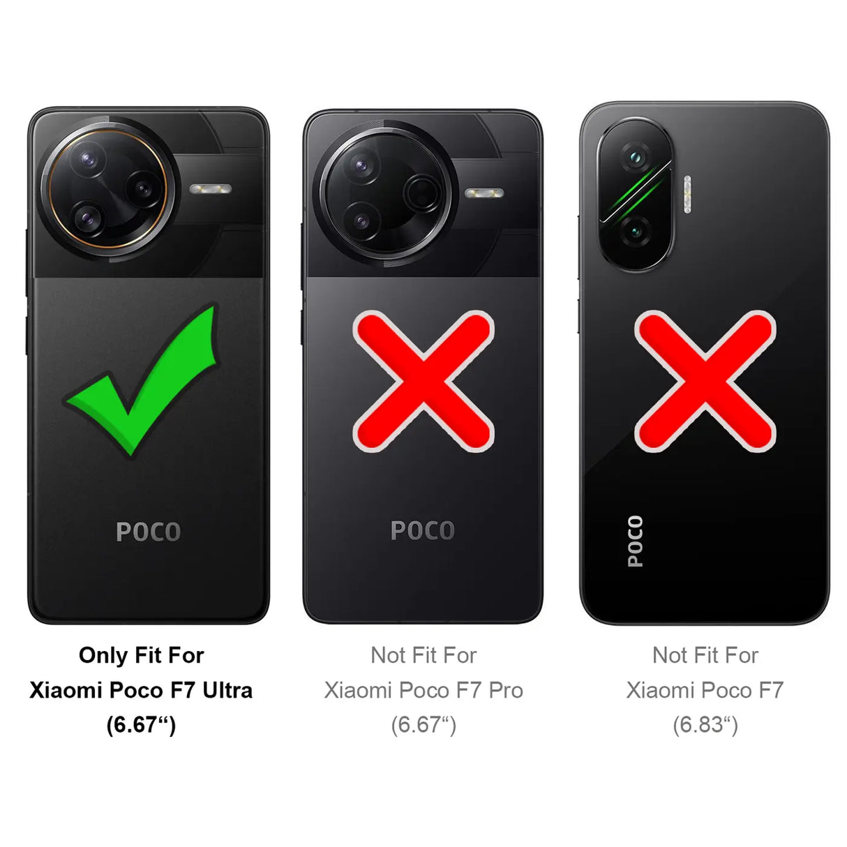 Xiaomi Poco F7 Ultra Klapphülle in Schwarz mit Kartenfächern und Schutz