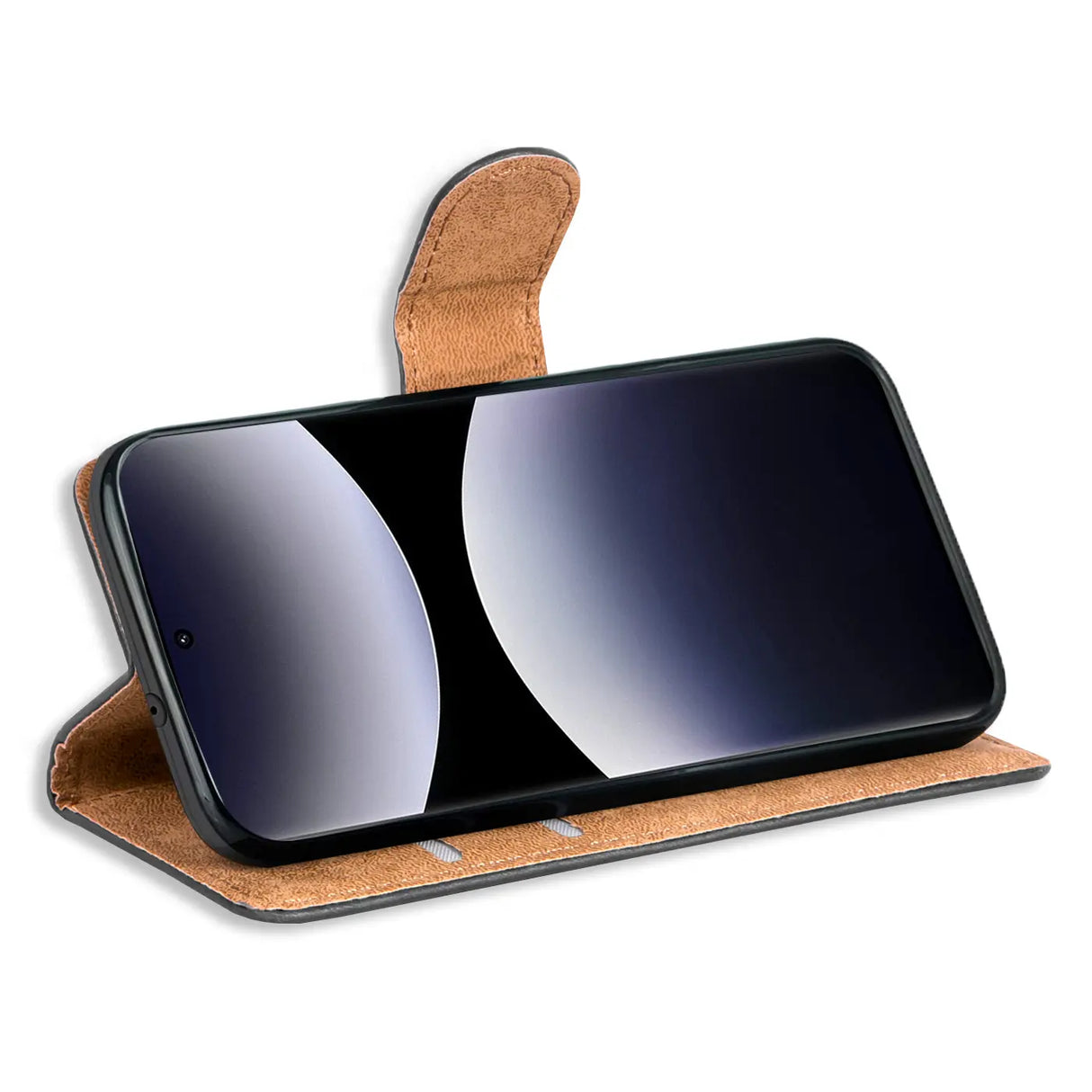 Xiaomi Redmi Note 14 Pro 4G Klapphülle in Schwarz mit Kartenfächern und Schutz