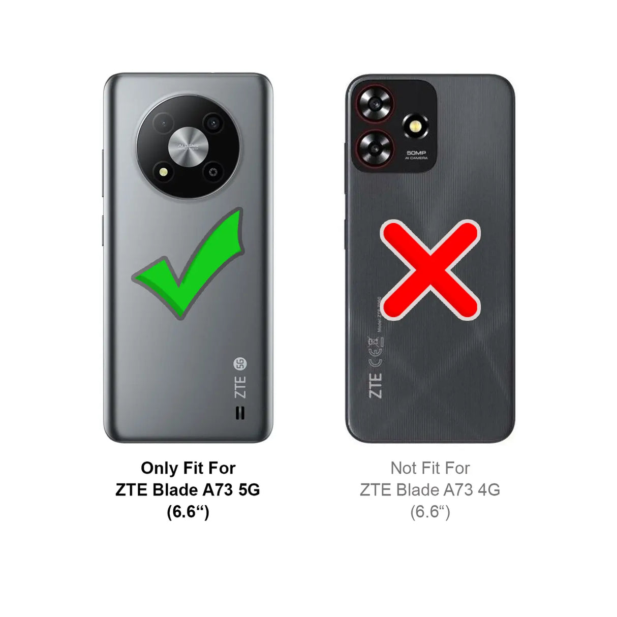 ZTE Blade A73 5G Klapphülle in Schwarz mit Kartenfächern und Schutz