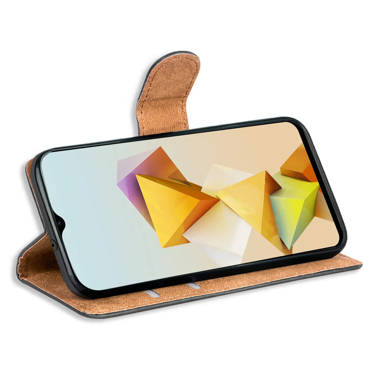 ZTE Blade A73 5G Klapphülle in Schwarz mit Kartenfächern und Schutz