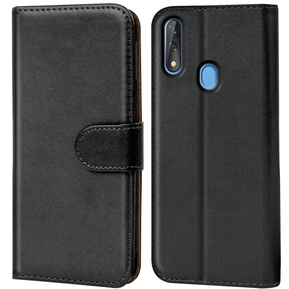 ZTE Blade 10 Klapphülle in Schwarz mit Kartenfächern und Schutz