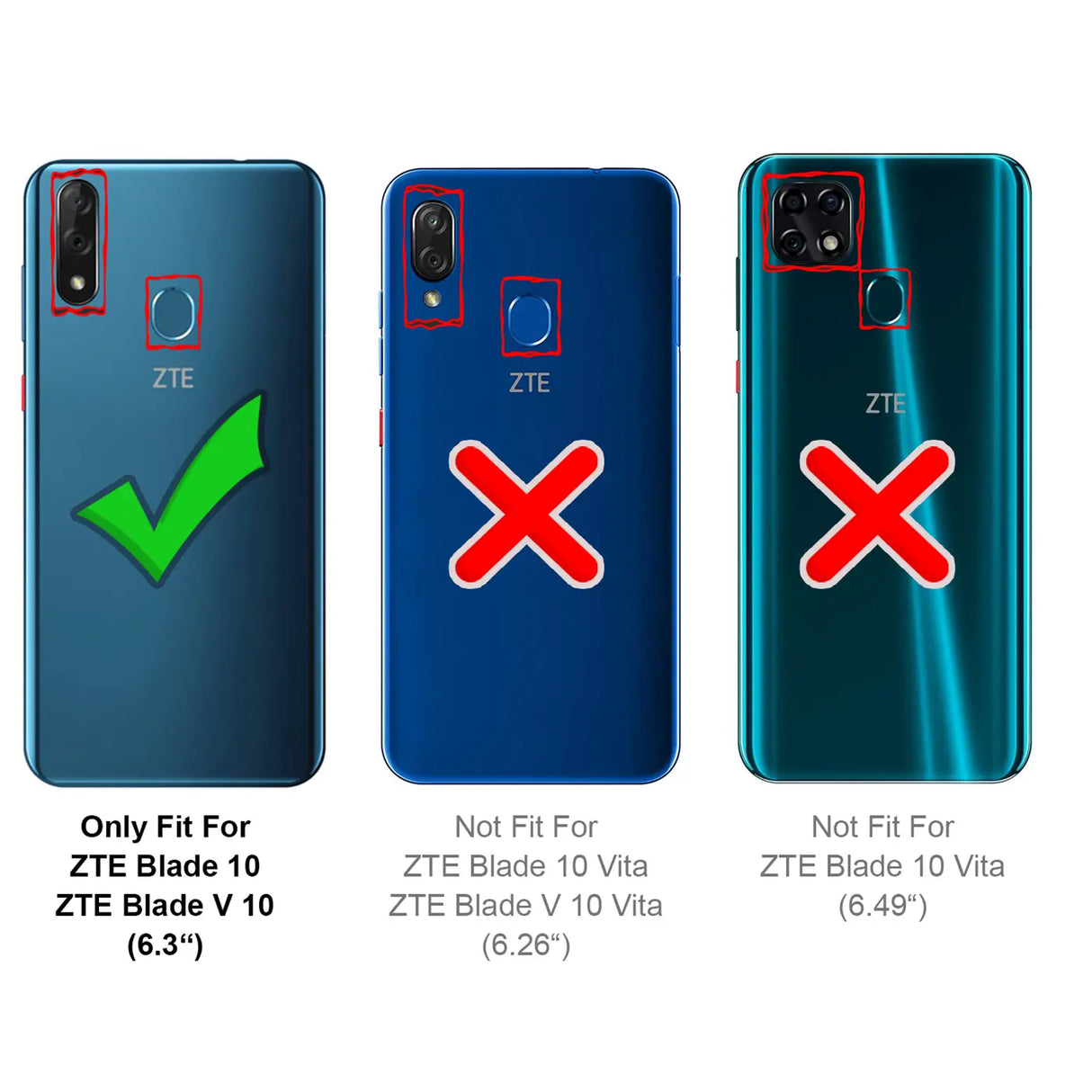 ZTE Blade 10 Klapphülle in Schwarz mit Kartenfächern und Schutz