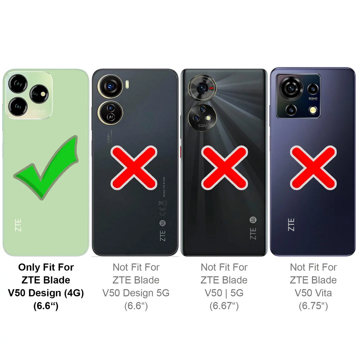 ZTE Blade V50 Design 4G Klapphülle in Schwarz mit Kartenfächern und Schutz