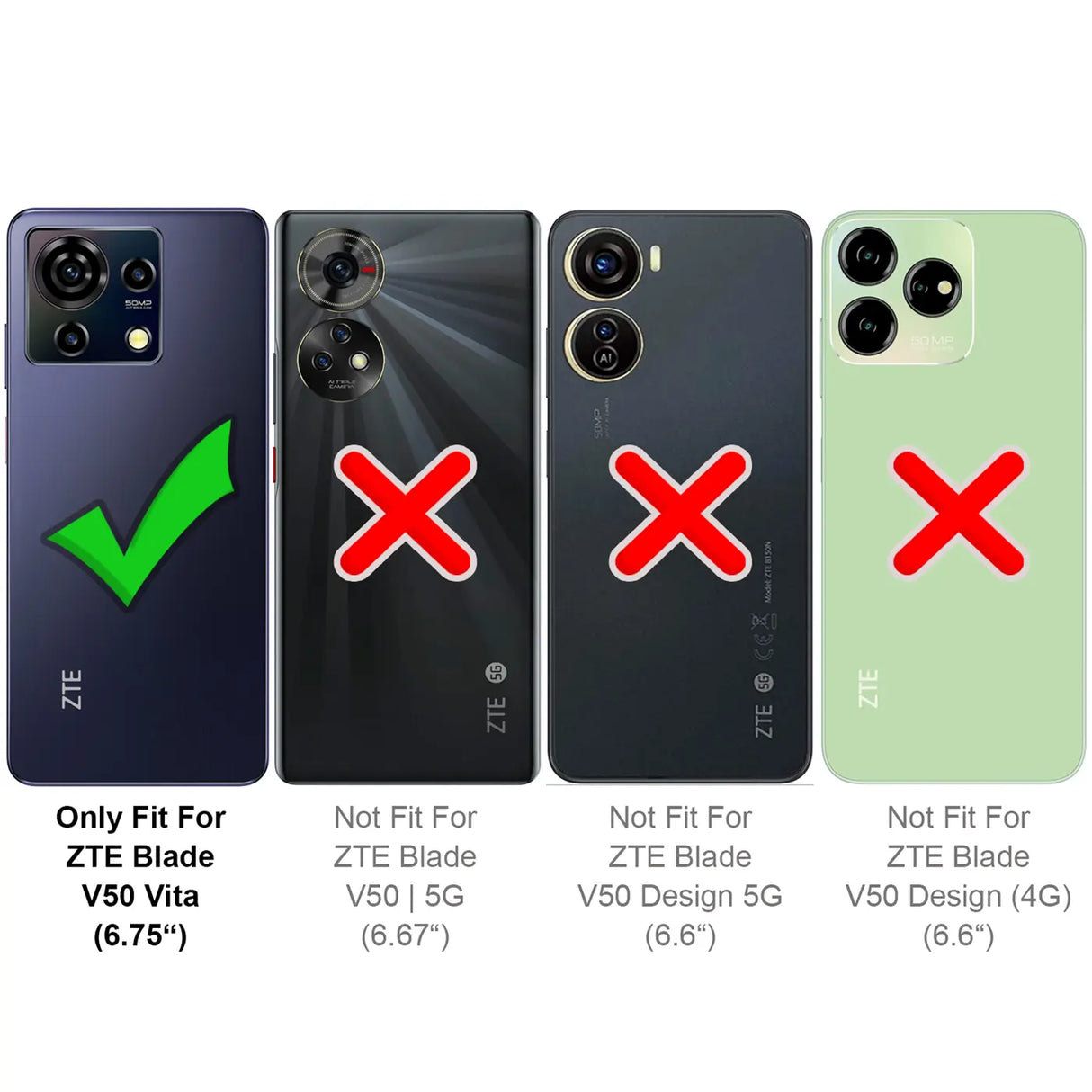 ZTE Blade V50 Vita Klapphülle in Schwarz mit Kartenfächern und Schutz