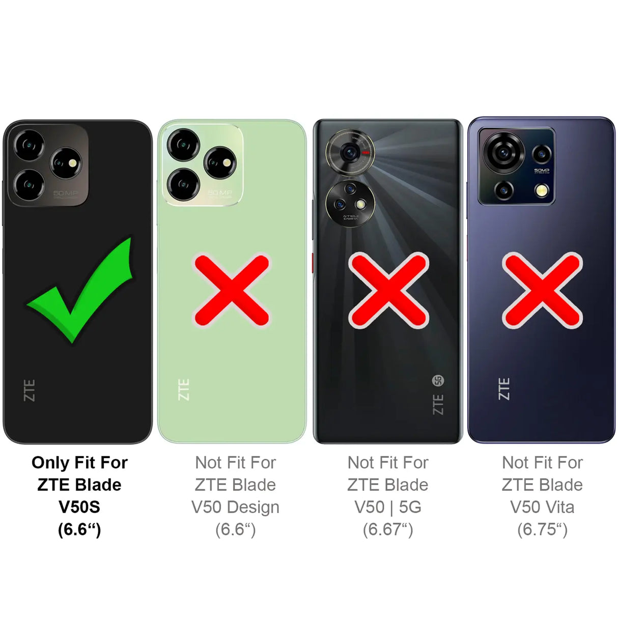 ZTE Blade V50s Klapphülle in Schwarz mit Kartenfächern und Schutz