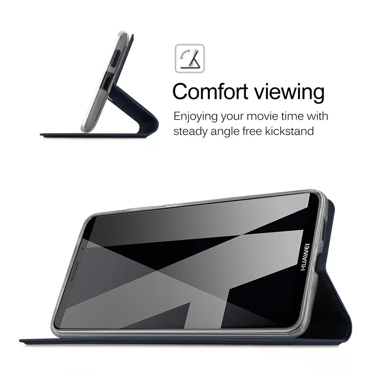 Magnetische Klapphülle für Huawei Mate 10 Pro, schneller Zugriff