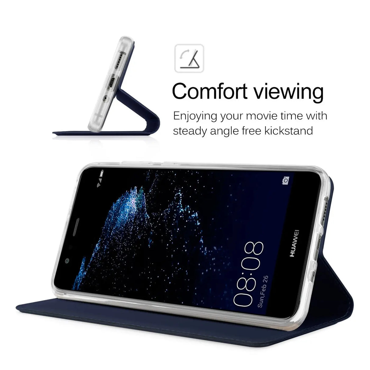 Magnetische Klapphülle für Huawei P9, schneller Zugriff