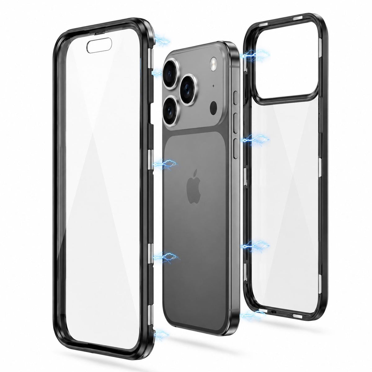 iPhone 18 Pro Max - 360° Magnet Hülle mit Glas