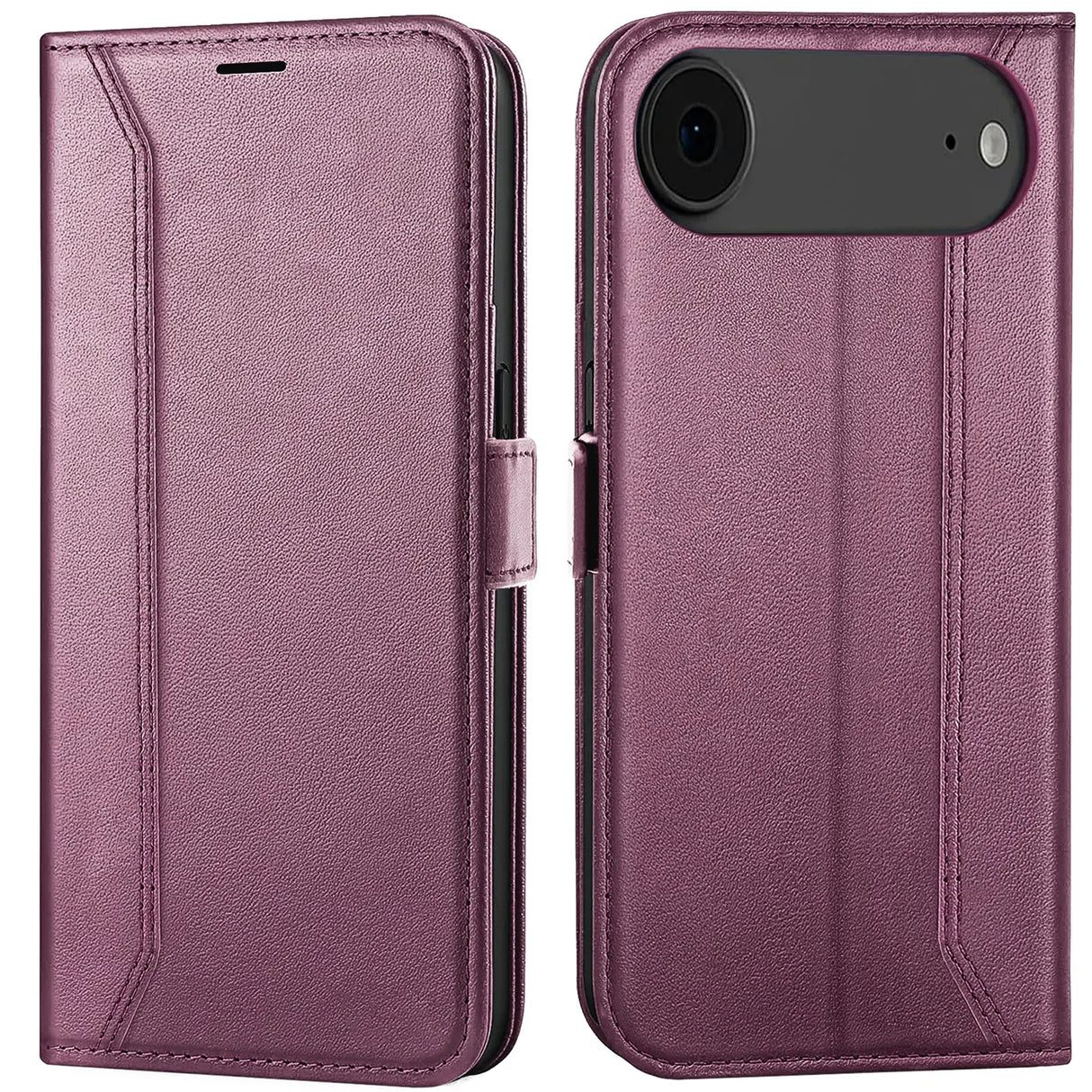 Apple iPhone 17 Air Klapphülle im Lederlook mit RFID Block in Lila