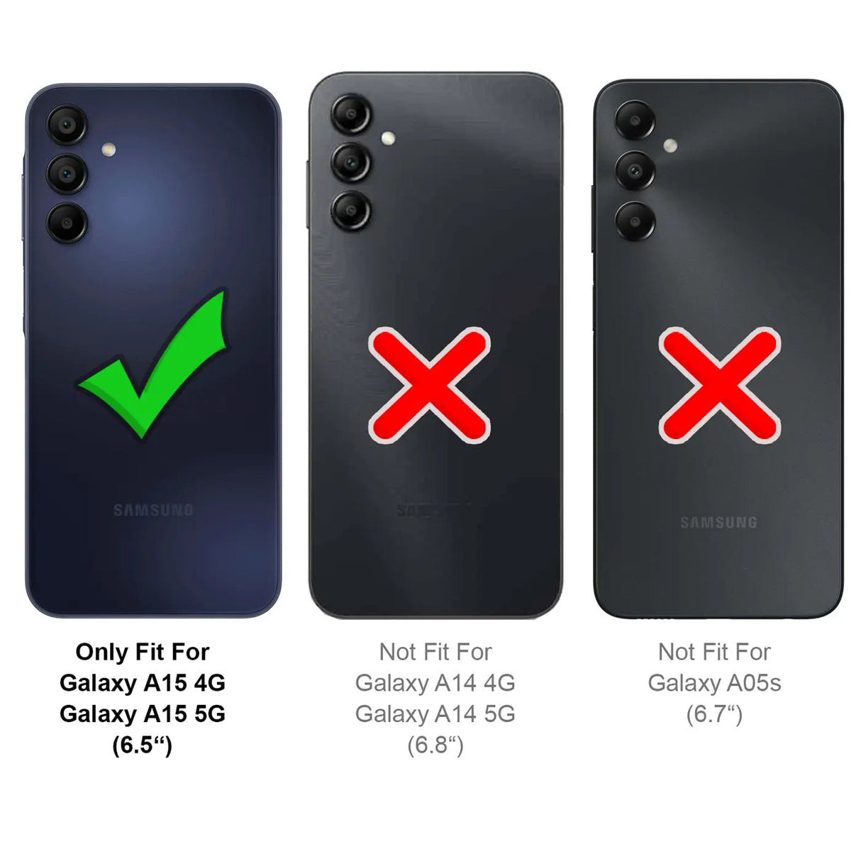 Samsung Galaxy A15 4G / 5G Klapphülle im Lederlook mit RFID Block in Schwarz